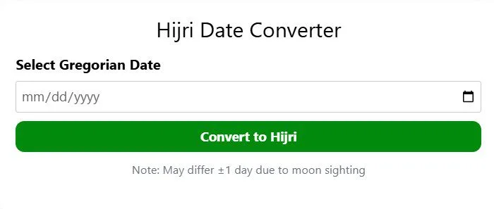 Hijri Date Converter