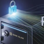 Digital secure safe with Bank Islam logo, representing eBanker security in Malaysia for 2026.