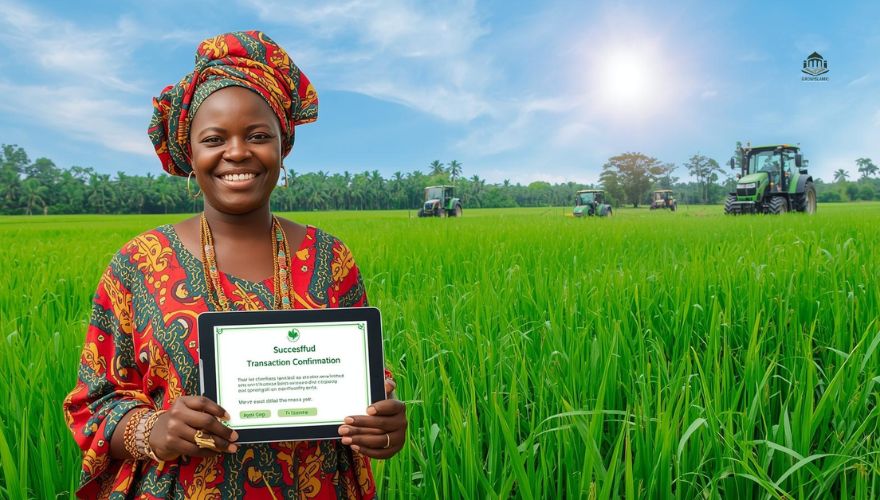 A local farmer benefiting from IsDB projects Nigeria and halal business funding.